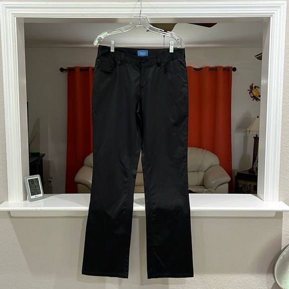 Simply Vera Vera Wang Women’s Satan Five Pocket Style Black Pants Size 8 - Picture 1 of 5
